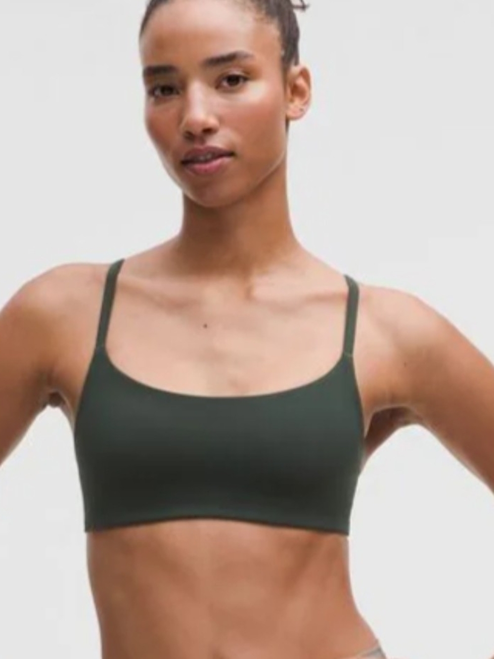 lululemon athletica Forest Green Scoop Bralette Sz M